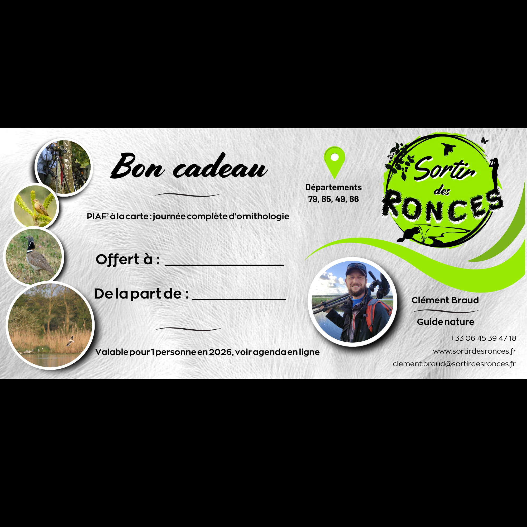 Carte cadeau PIAF à la carte téléchargeable aperçu